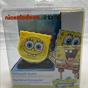 IHOME SPONGEBOB SQUAREPANTS Nickelodeon Rechargeable Speaker CABLE INCLUDED.